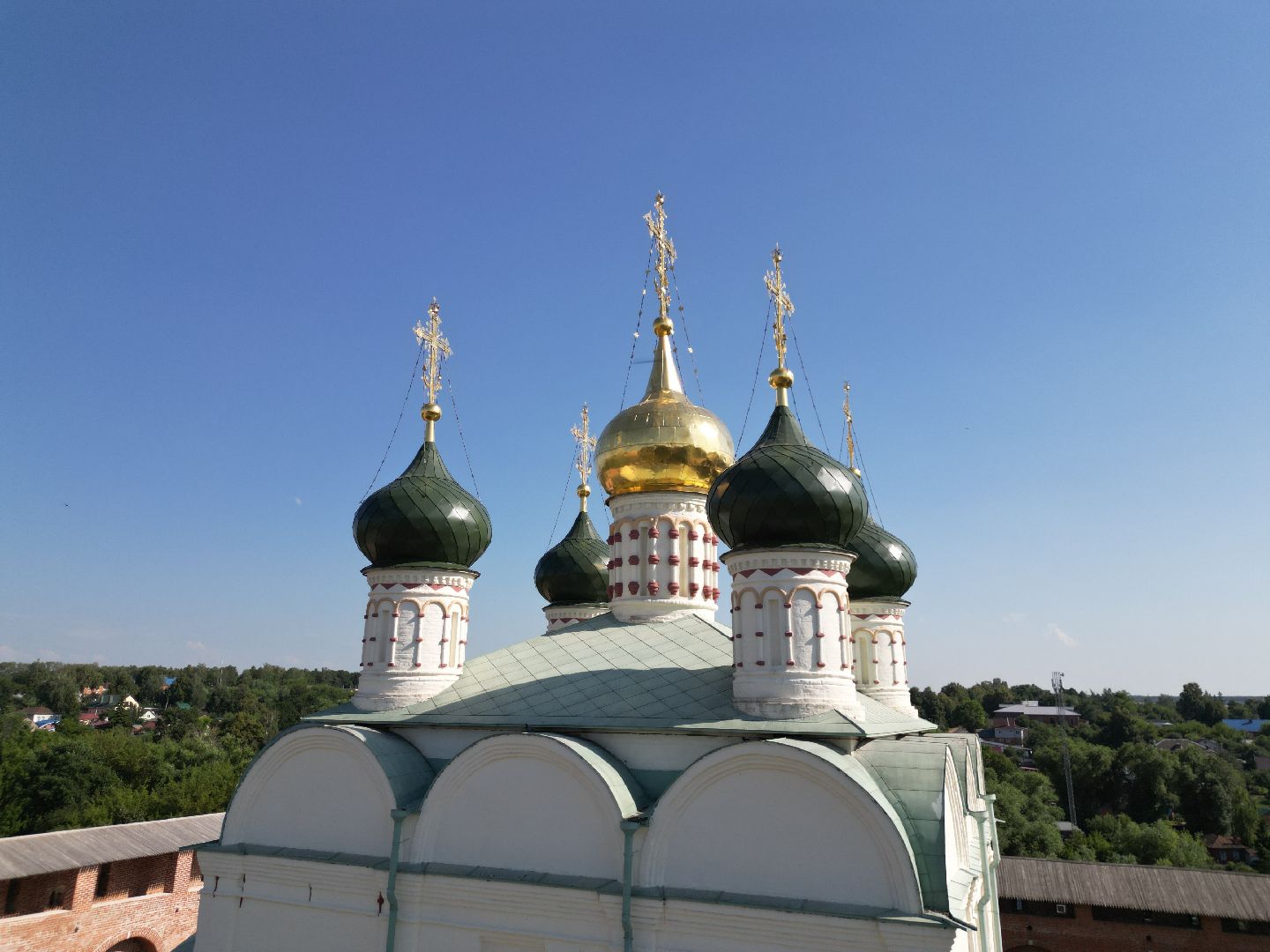 видео с коптера, зарайск, кремль,