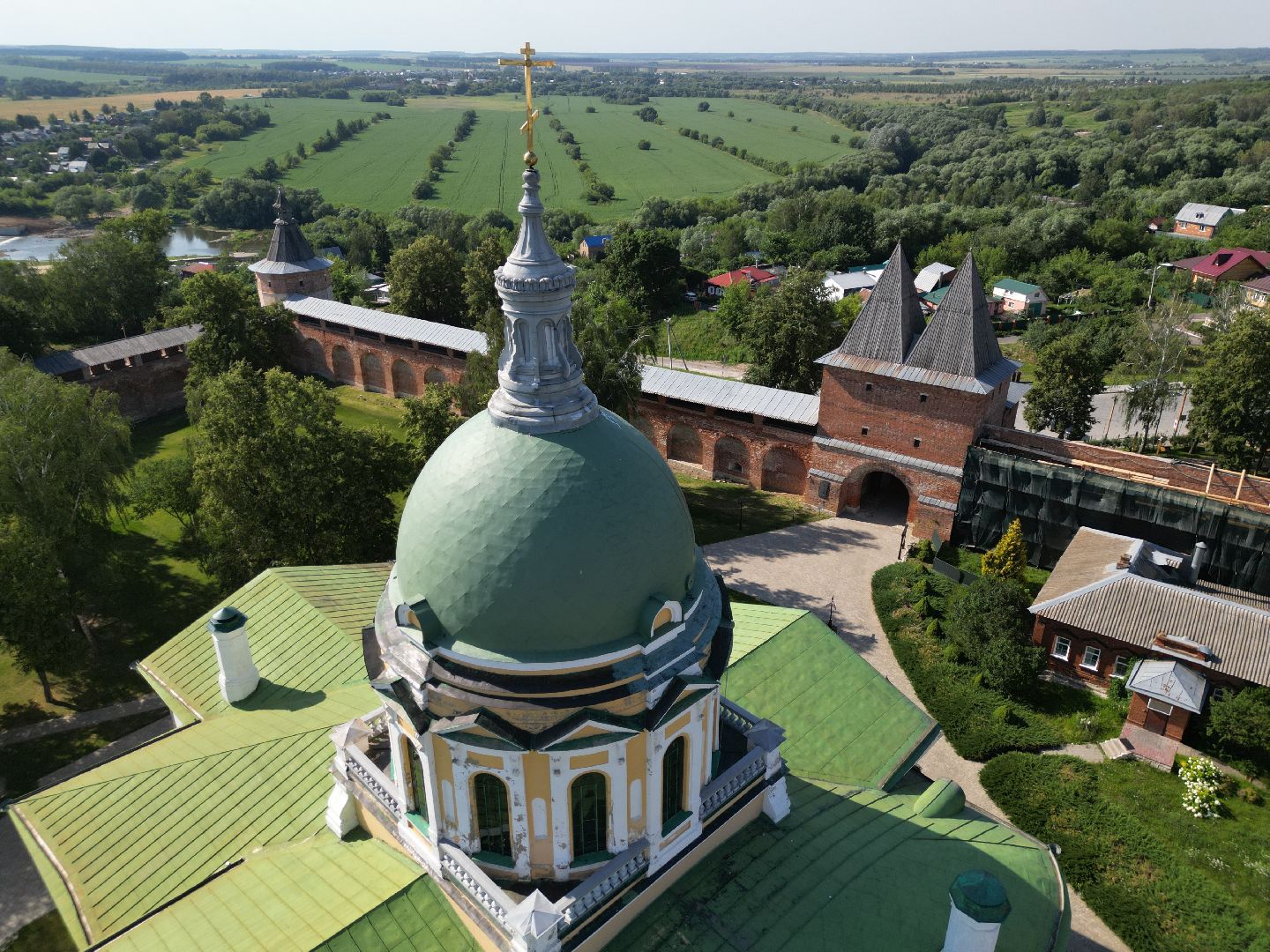 видео с коптера, зарайск, кремль,