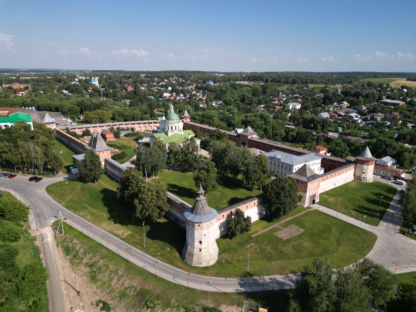видео с коптера, зарайск, кремль,