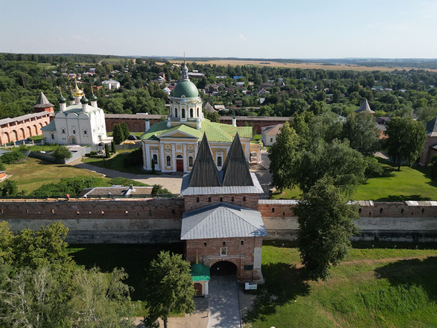 видео с коптера, зарайск, кремль,