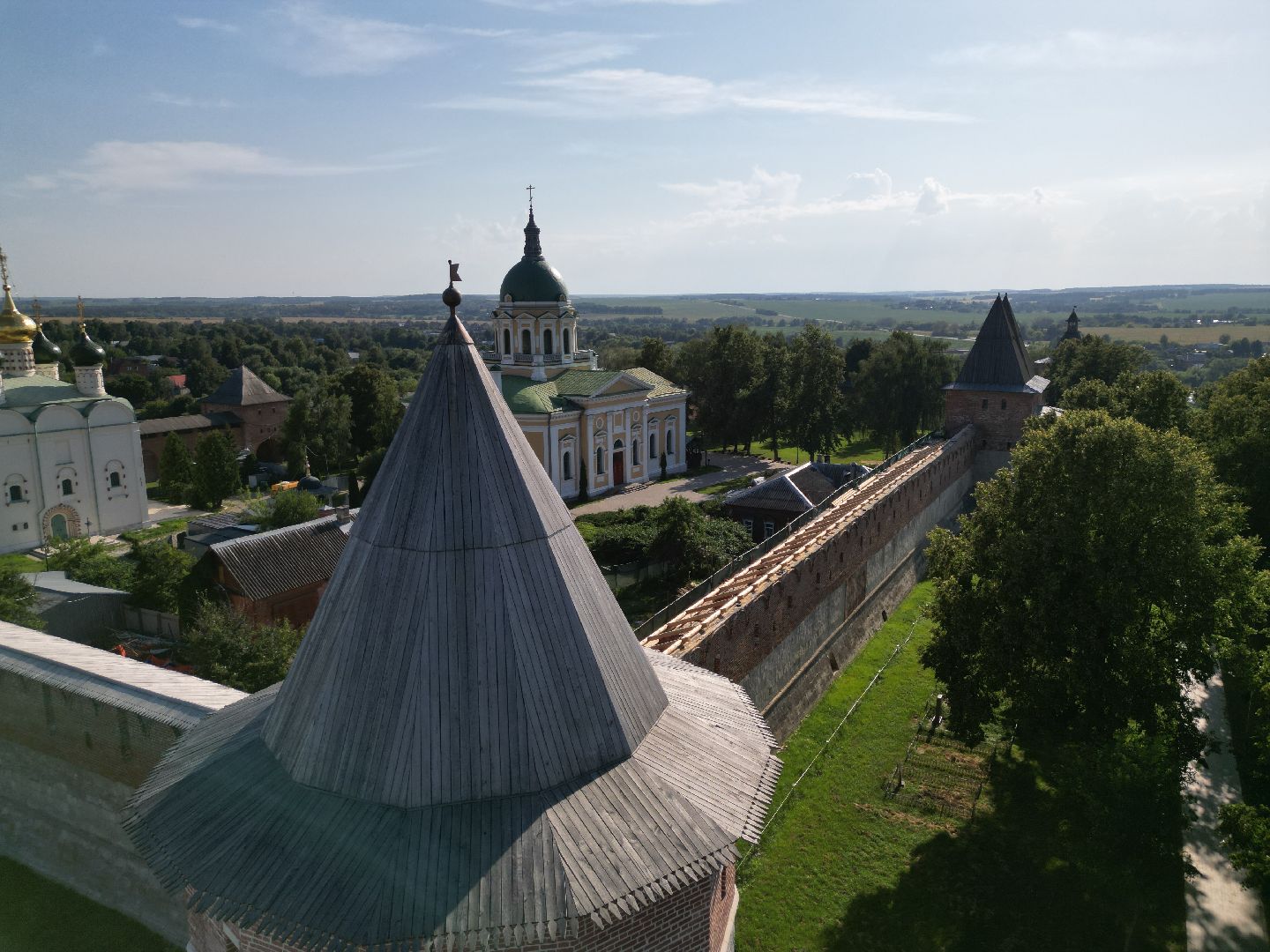 видео с коптера, зарайск, кремль,