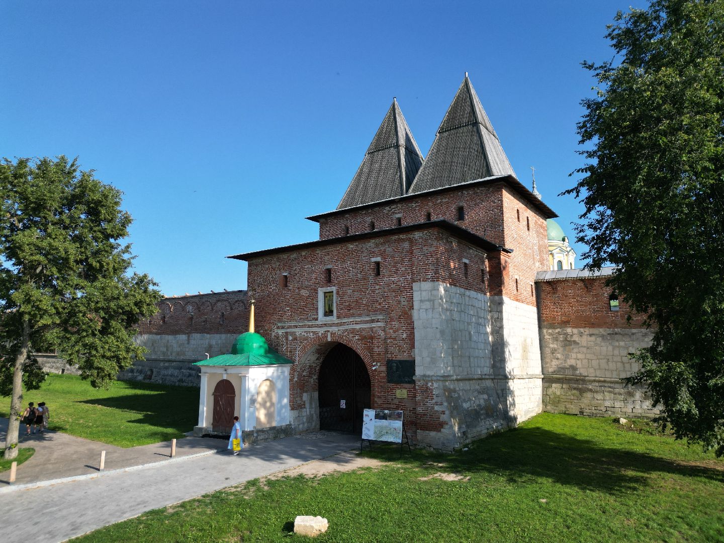 видео с коптера, зарайск, кремль,