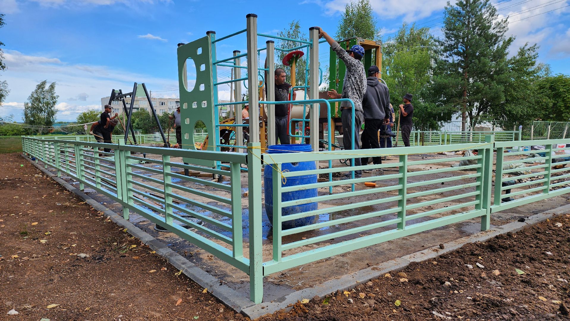кашира, кокино, новая детская площадка, благоустройство, детский игровой комплекс,