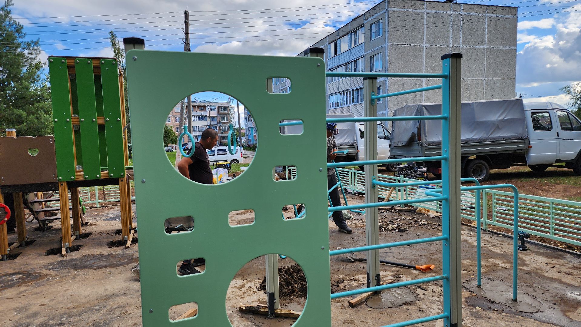 кашира, кокино, новая детская площадка, благоустройство, детский игровой комплекс,