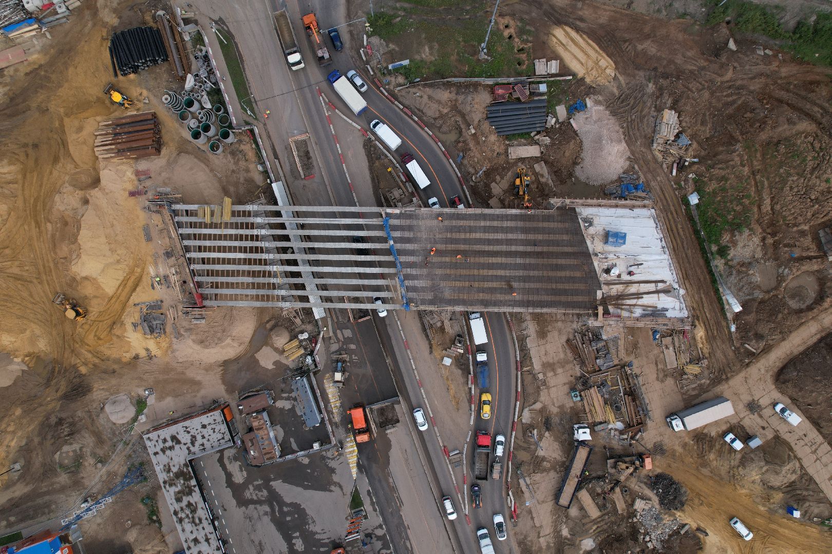 видео с коптера, каширское шоссе, реконструкция, строительство, дороги,