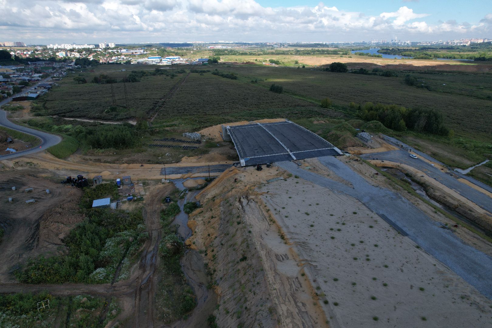 видео с коптера, юла, трасса, дороги, строительство, ленинский,