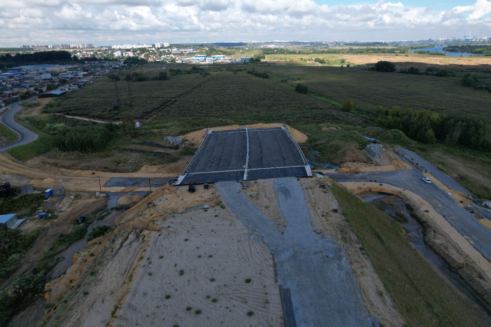видео с коптера, юла, трасса, дороги, строительство, ленинский,