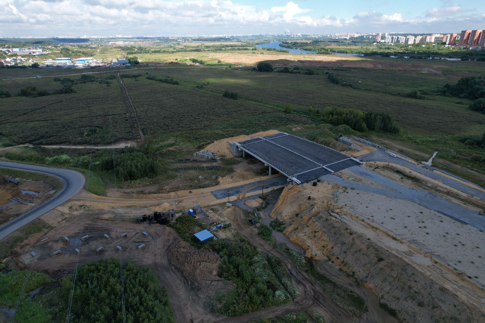 видео с коптера, юла, трасса, дороги, строительство, ленинский,