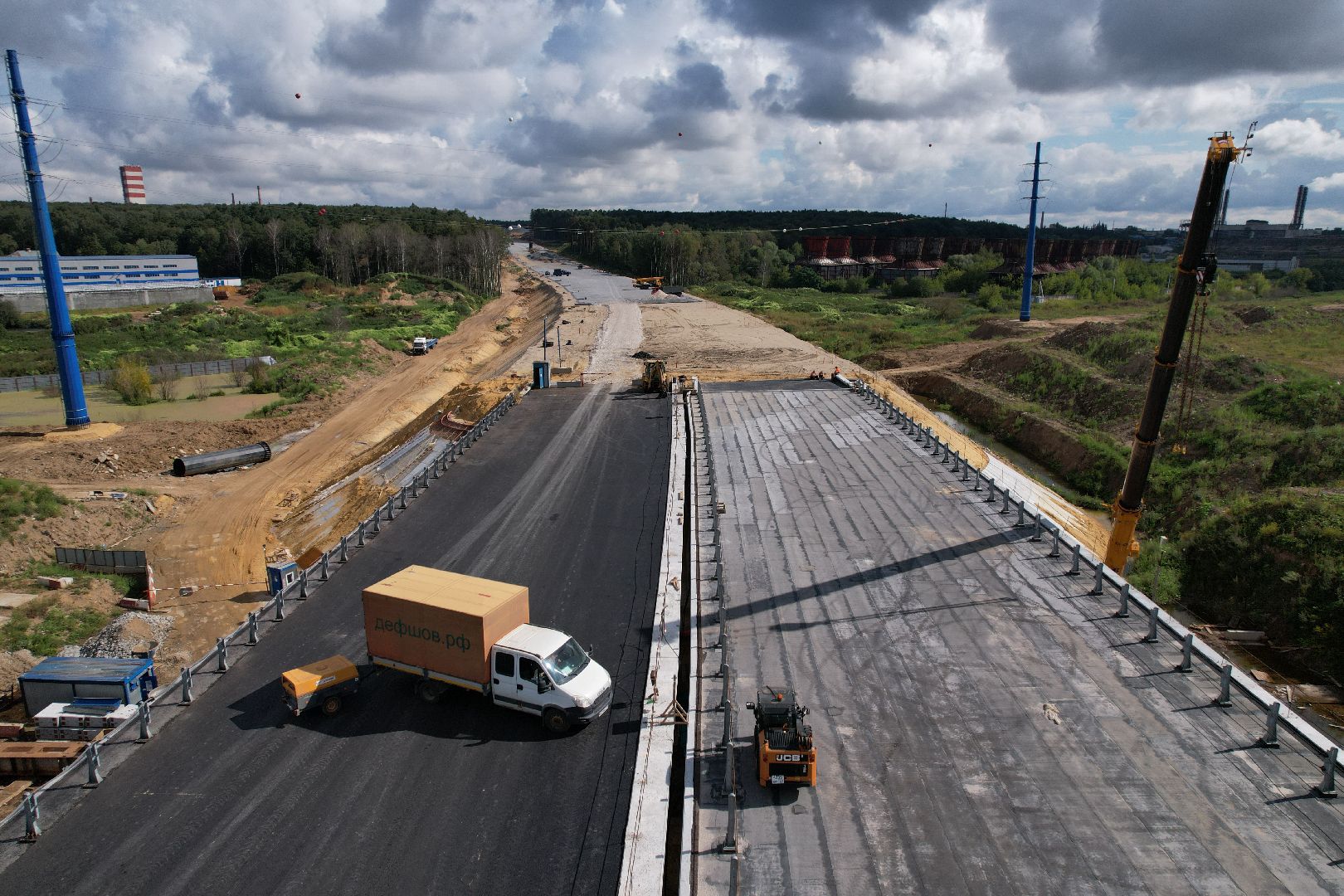 видео с коптера, юла, трасса, дороги, строительство, ленинский,