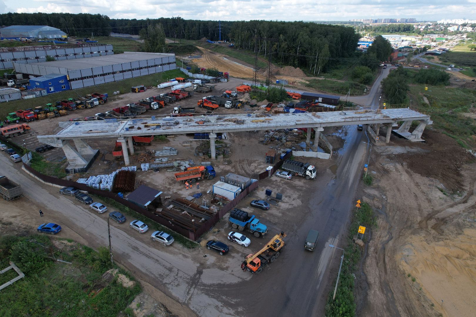 видео с коптера, юла, трасса, дороги, строительство, ленинский,