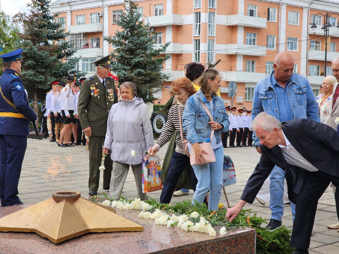 ногинск, митинг, жители, общество, день военно-воздушных сил, память, вечный огонь, ветеран,
