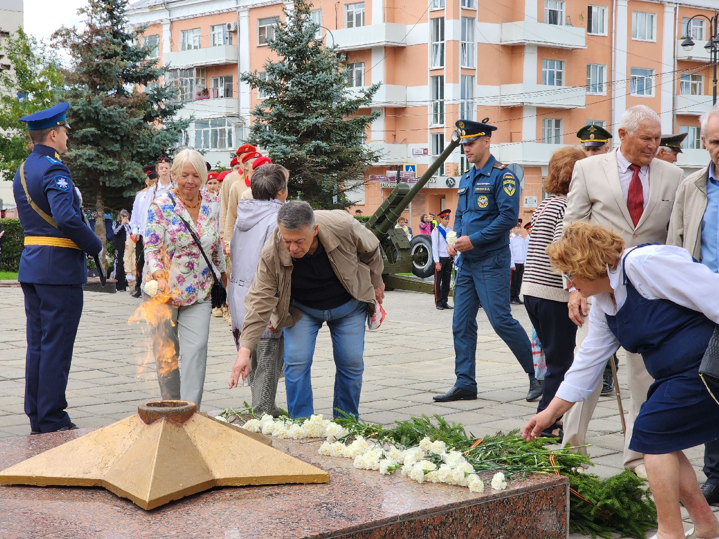 ногинск, митинг, жители, общество, день военно-воздушных сил, память, вечный огонь, ветеран,