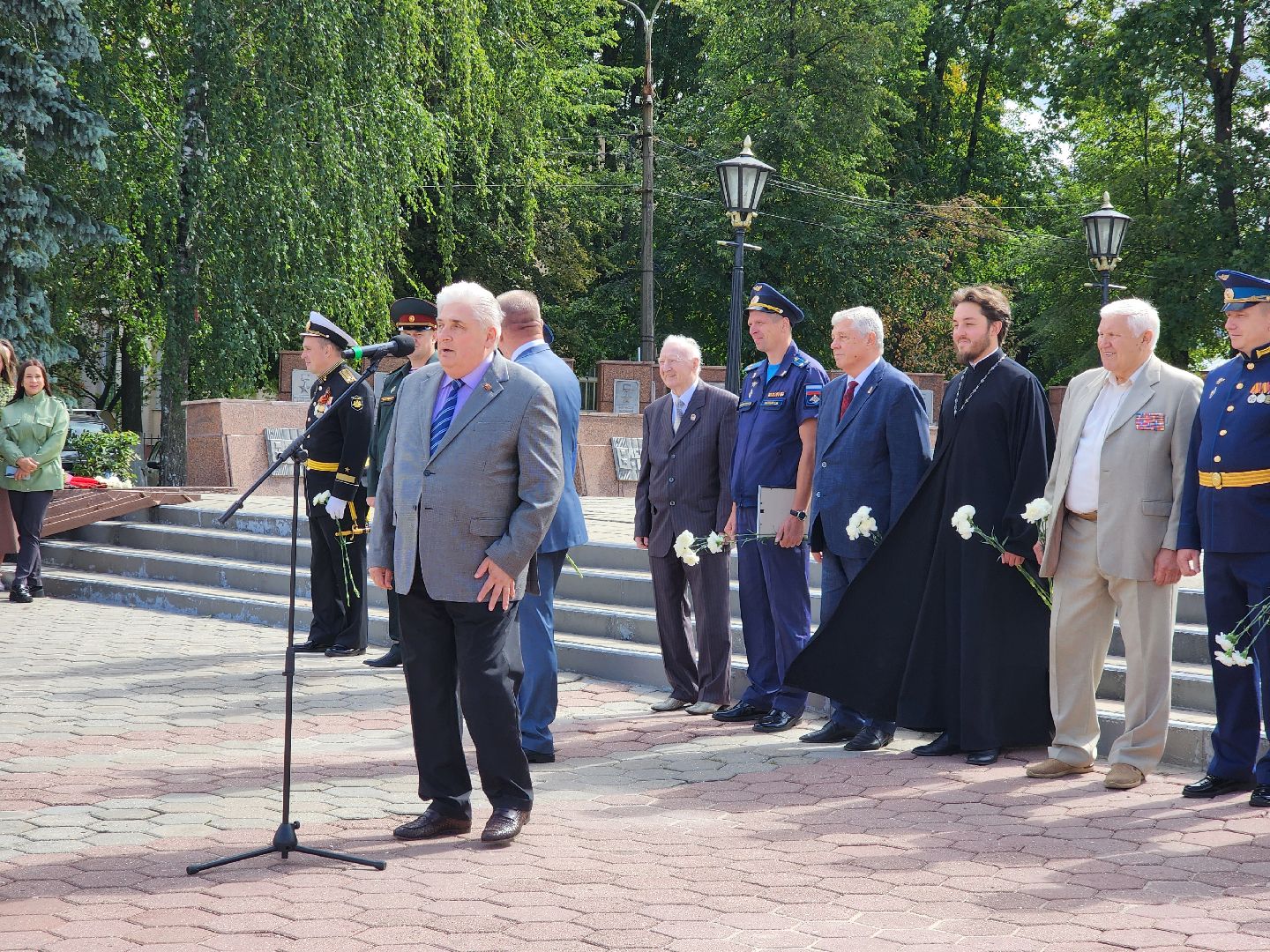 ногинск, митинг, жители, общество, день военно-воздушных сил, память, вечный огонь, ветеран,