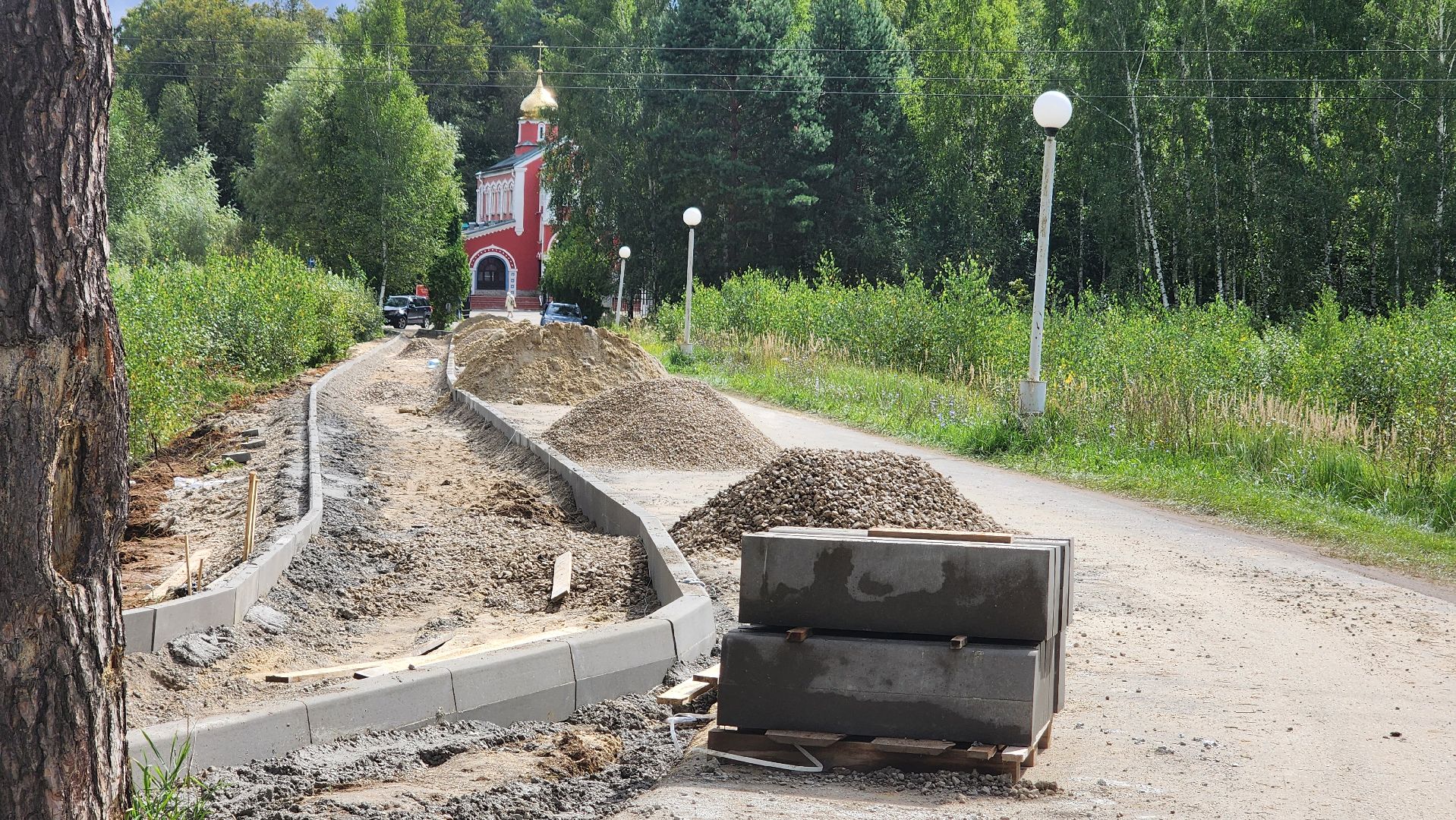 Храм, Дорога, Пешеходная дорога, Протвино, благоустойство,