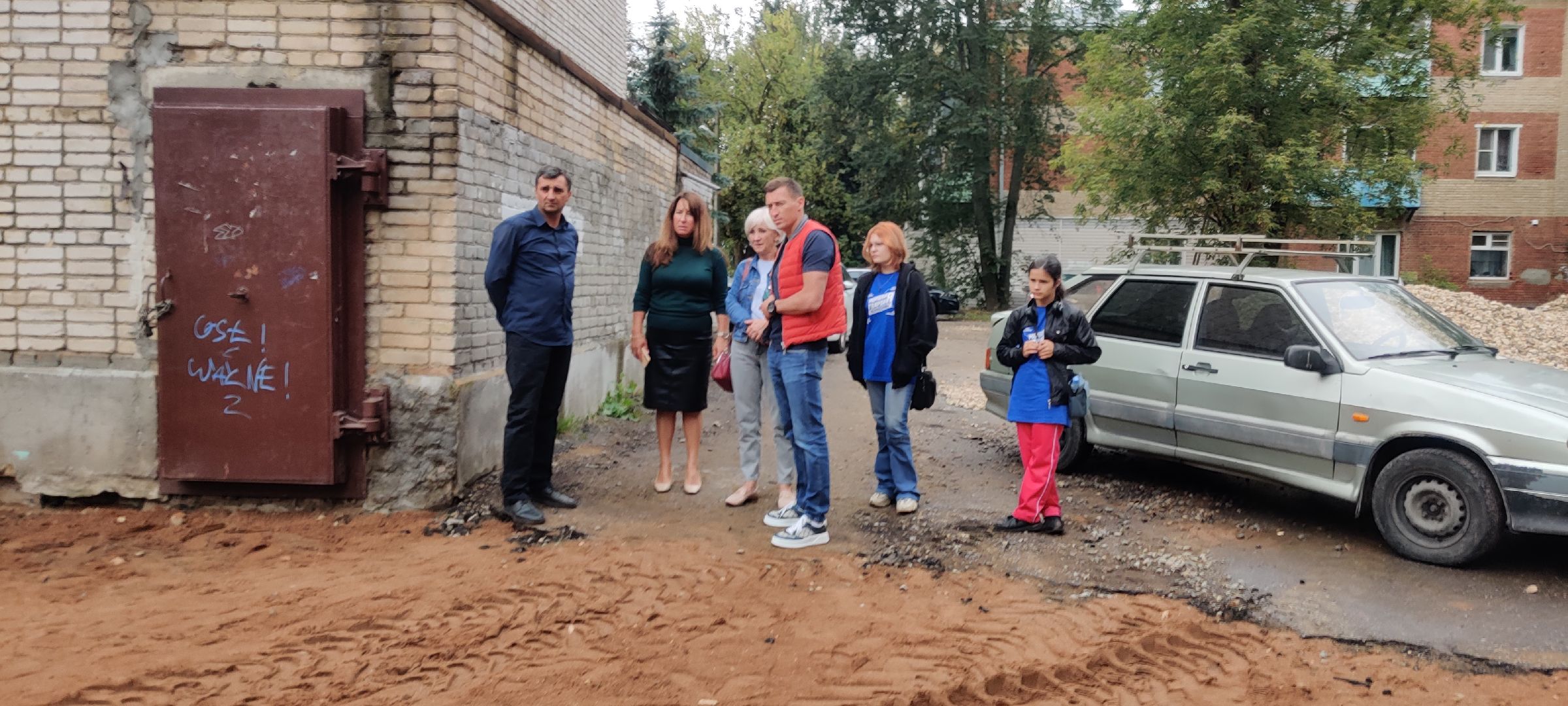 красноармейск, городской округ пушкинский, комплексное благоустройство двора, новые тротуары,