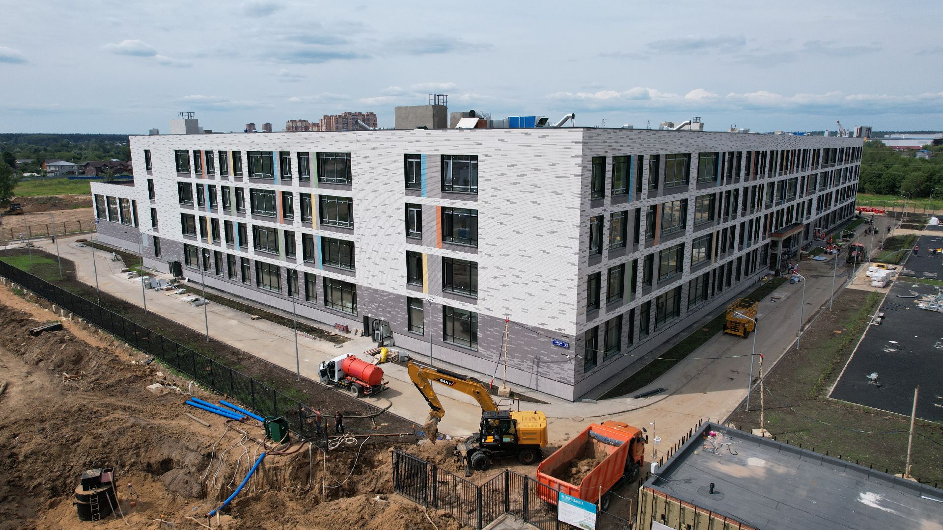 видео с коптера, лицей, авиатика, лобня,