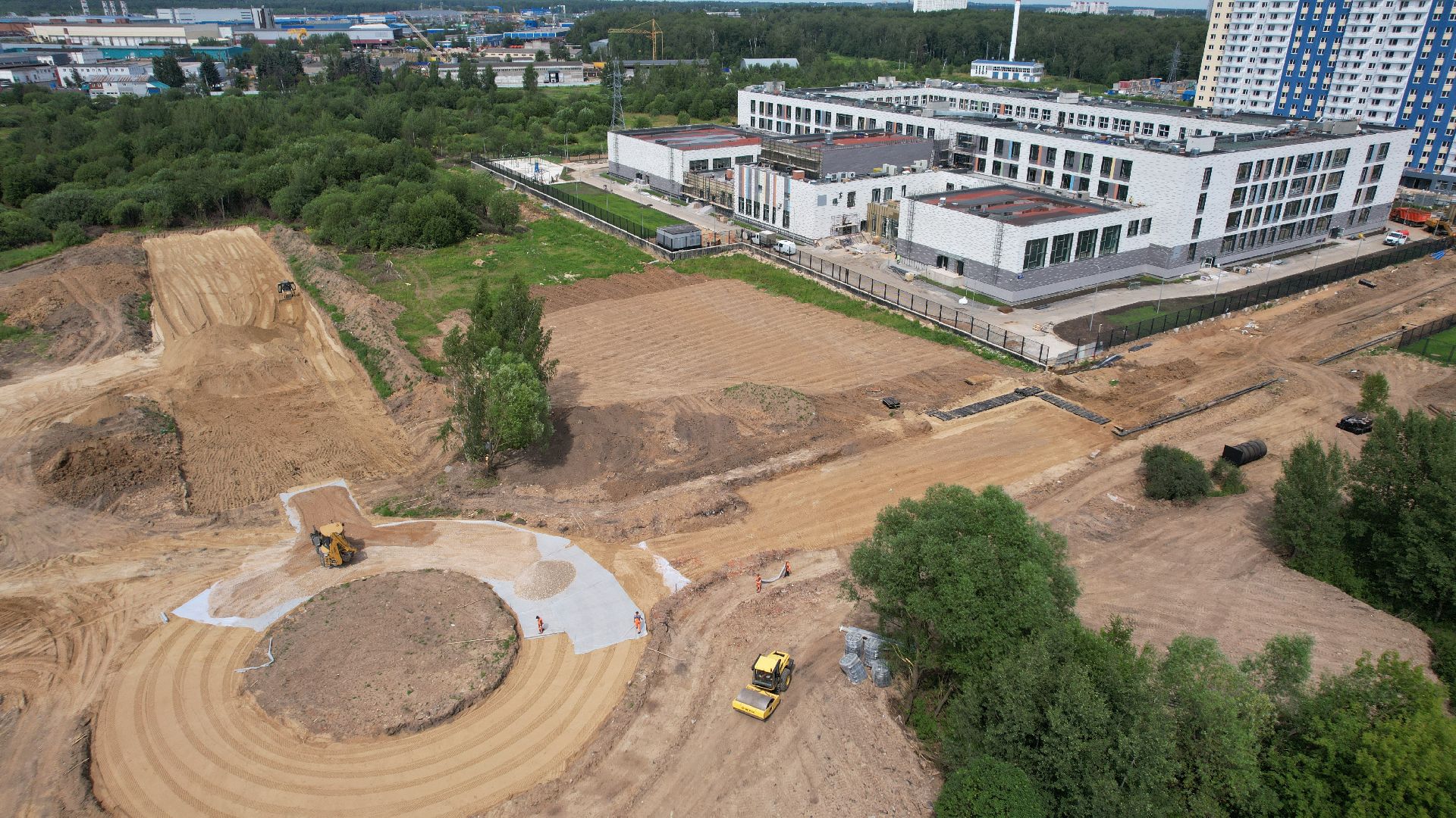 видео с коптера, лицей, авиатика, лобня,