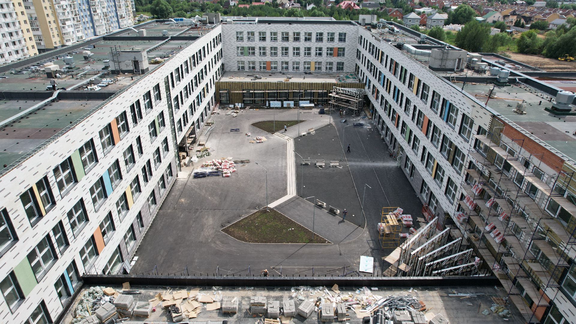 видео с коптера, лицей, авиатика, лобня,