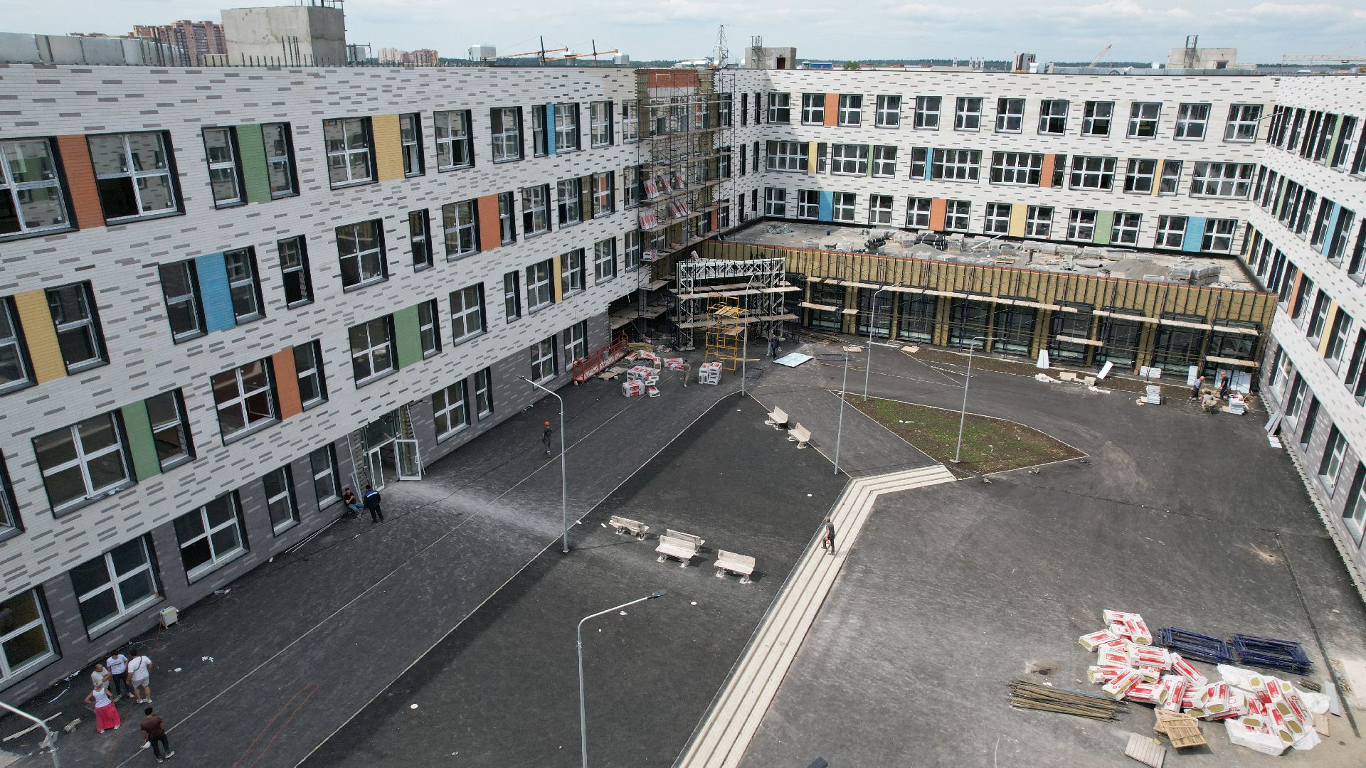 видео с коптера, лицей, авиатика, лобня,