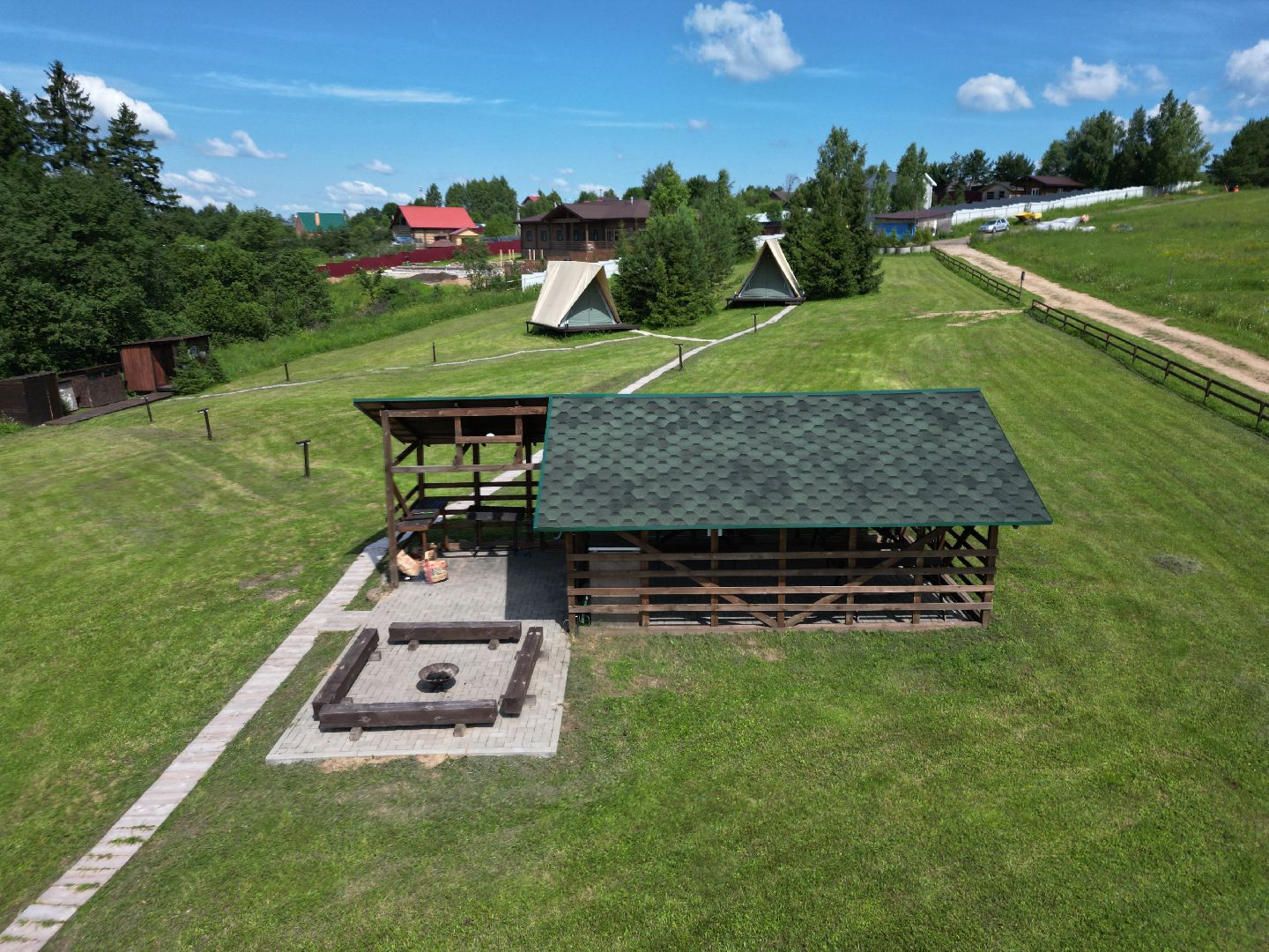 видео с коптера, ферма, дмитров,