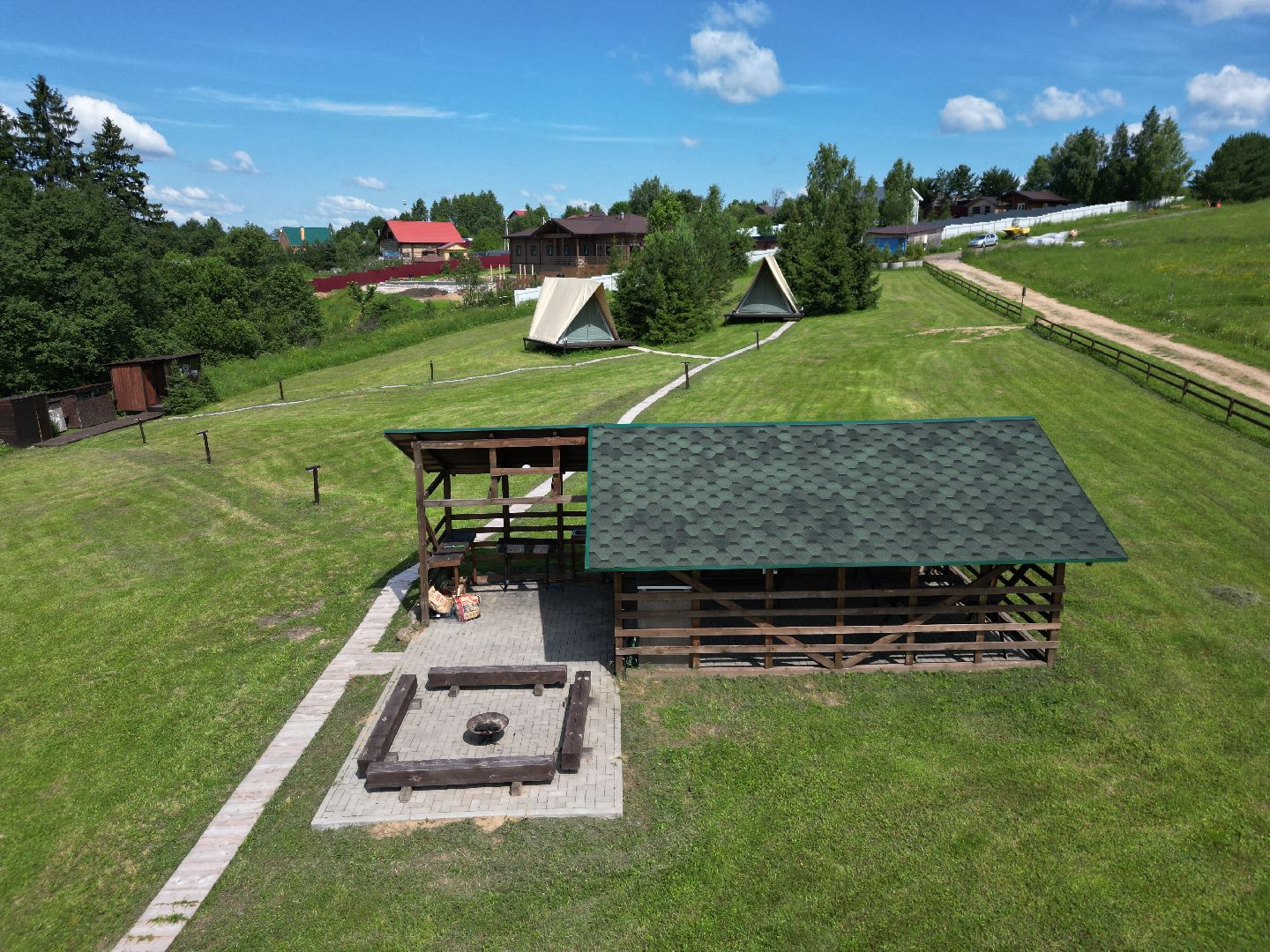 видео с коптера, ферма, дмитров,