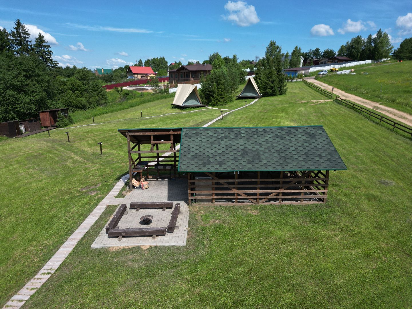 видео с коптера, ферма, дмитров,