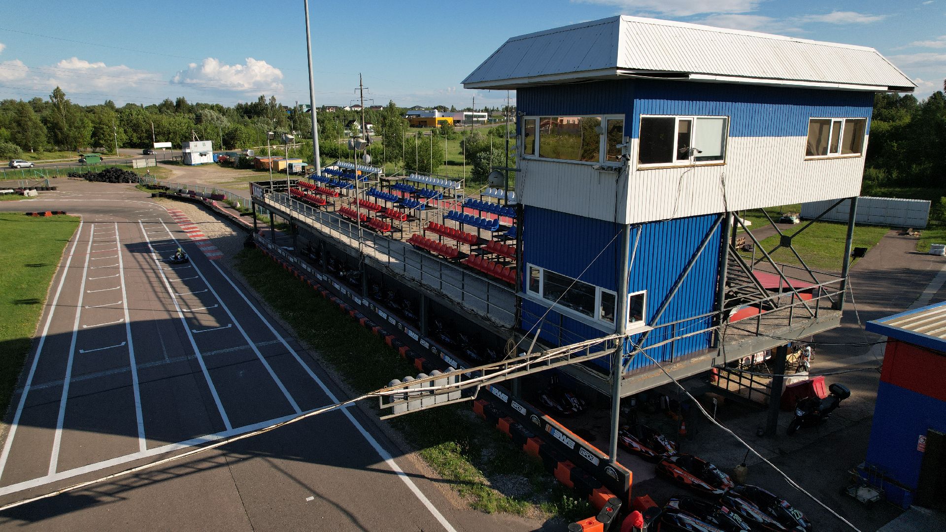 видео с коптера, трасса, картинг,