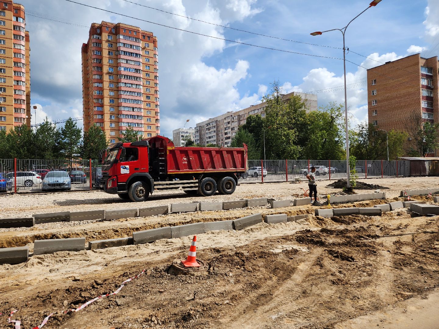 Чехов, улица Лопасненская, благоустройство двора, формирование комфортной городской среды, парковки, проезды, тротуары,