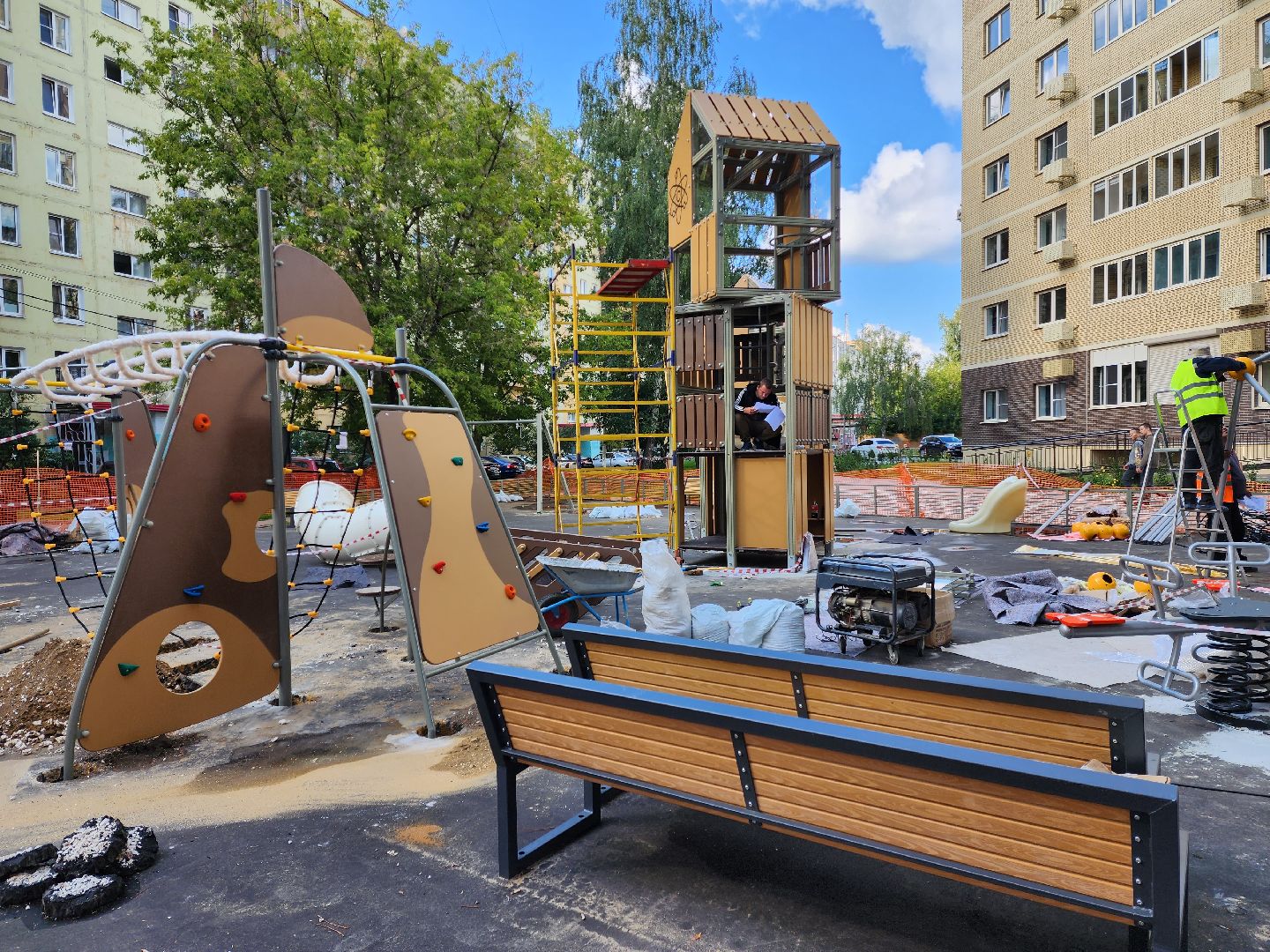 раменское, благоустройство, детская площадка на Гурьева 9,