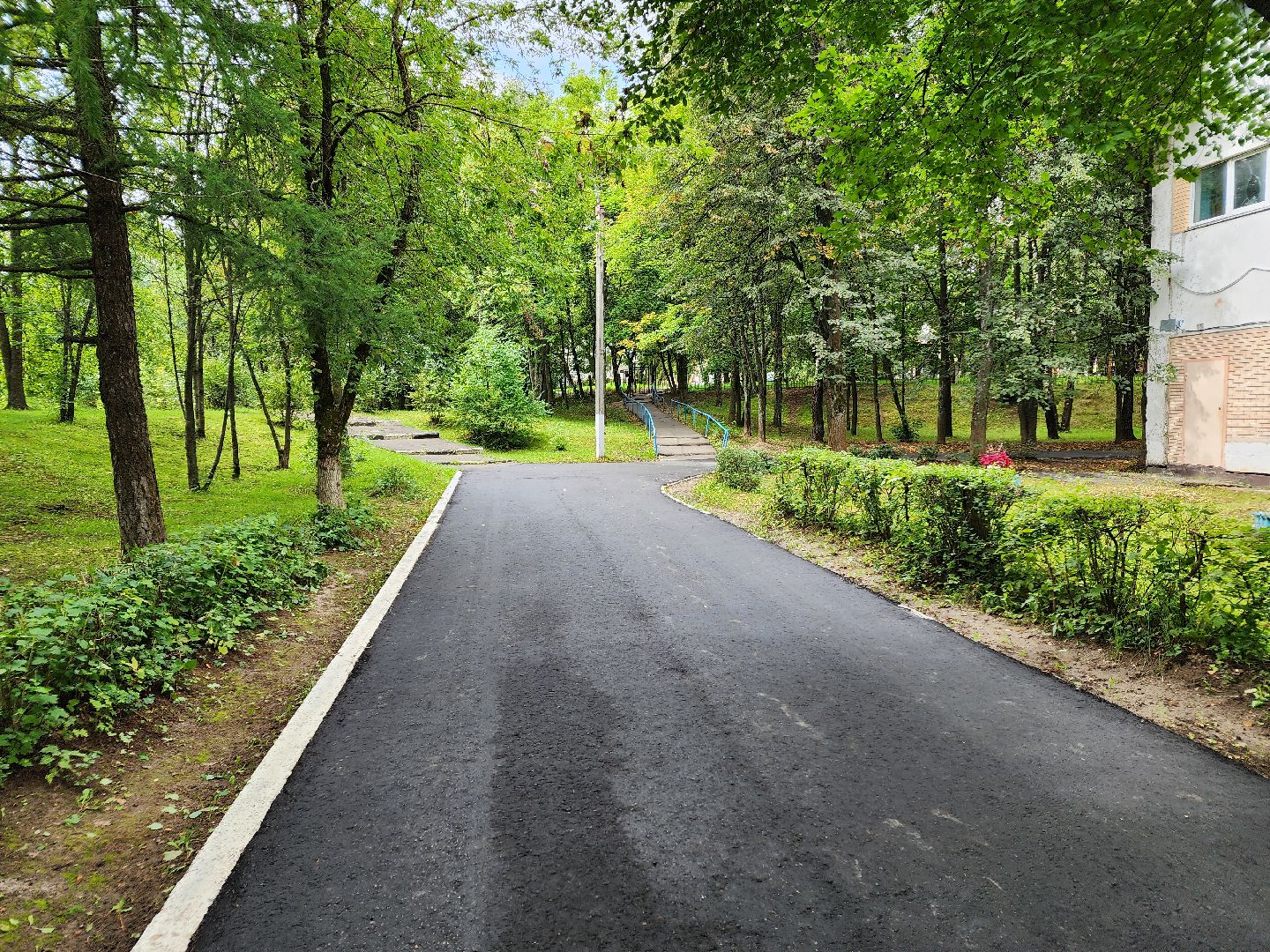 Чехов, школа 8, благоустройство, входная группа, дворовая территория, пешеходная дорожка, система Безопасный регион,