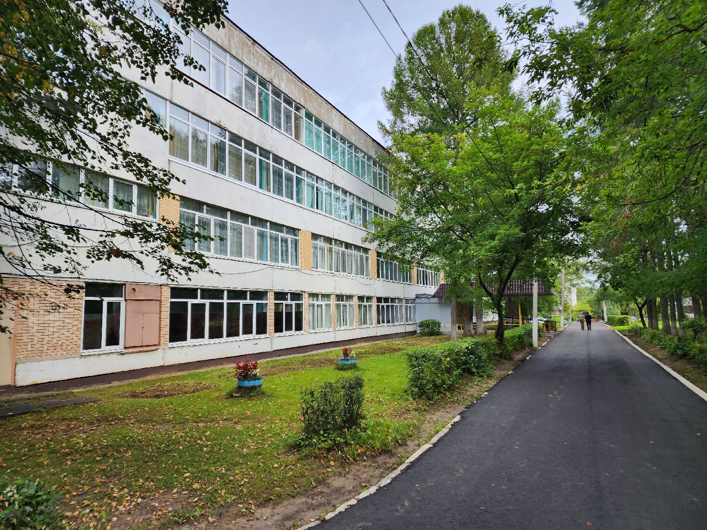 Чехов, школа 8, благоустройство, входная группа, дворовая территория, пешеходная дорожка, система Безопасный регион,