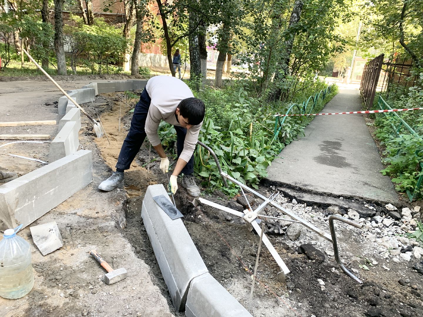 Балашиха, Подмосковье, Благоустройство дворов, асфальтирование дорог, бордюры,