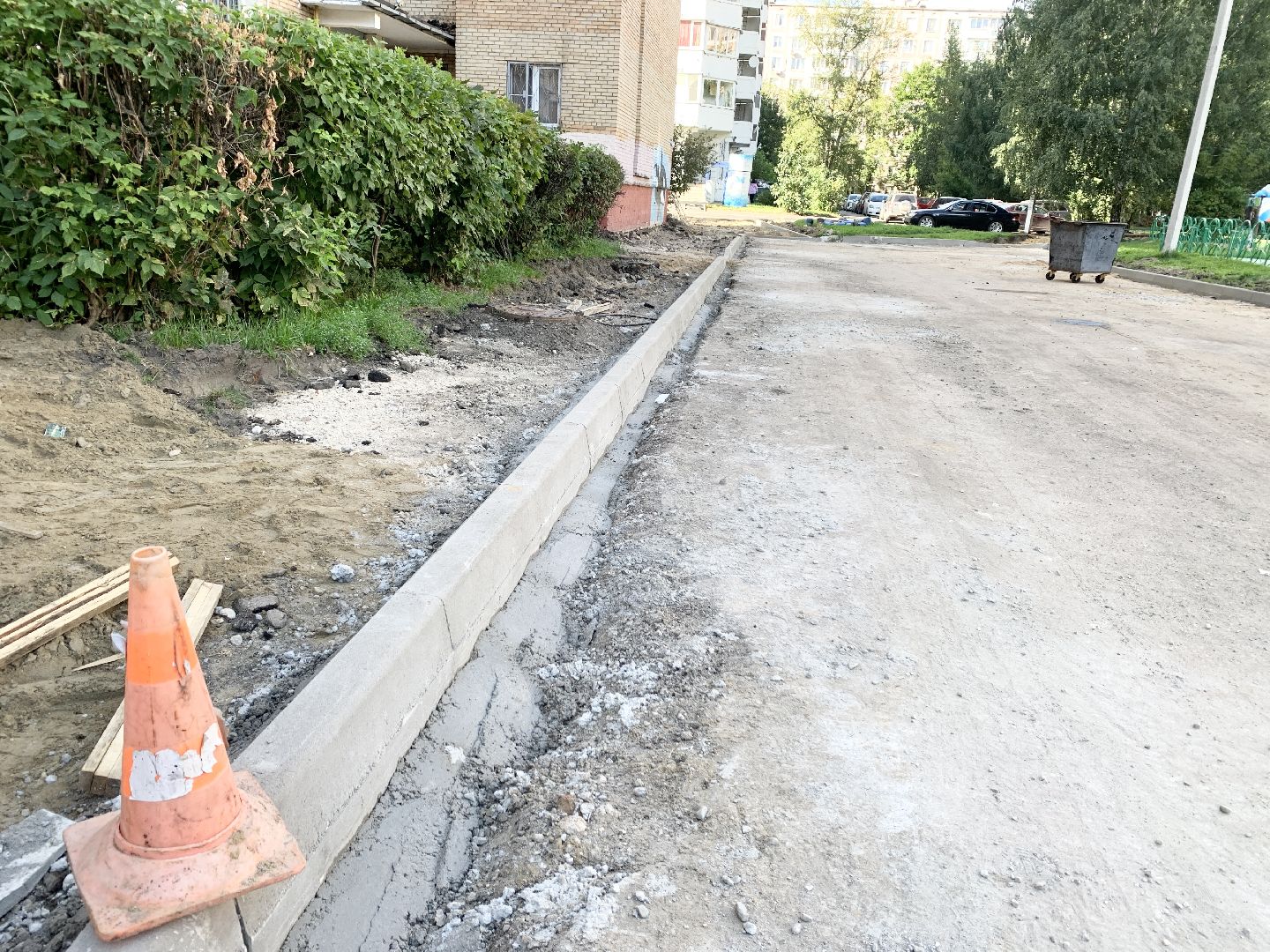 Балашиха, Подмосковье, Благоустройство дворов, асфальтирование дорог, бордюры,