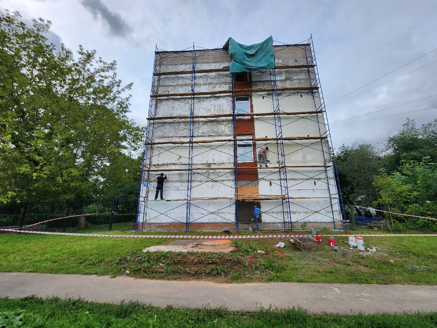 Чехов, школа 8, ремонт фасада, утепление, гидроизоляция, муниципальная программа Образование,герметизация швов,