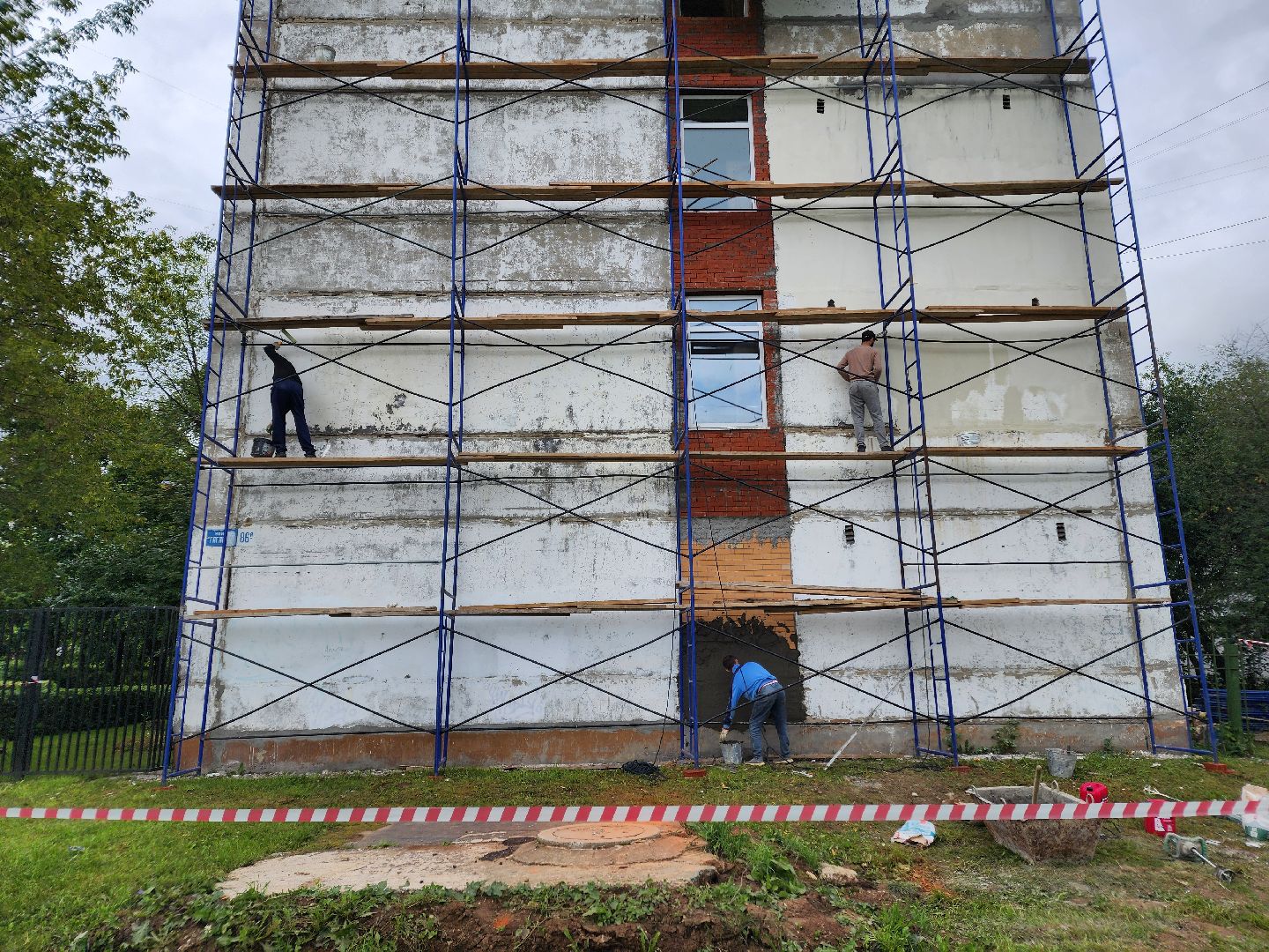 Чехов, школа 8, ремонт фасада, утепление, гидроизоляция, муниципальная программа Образование,герметизация швов,