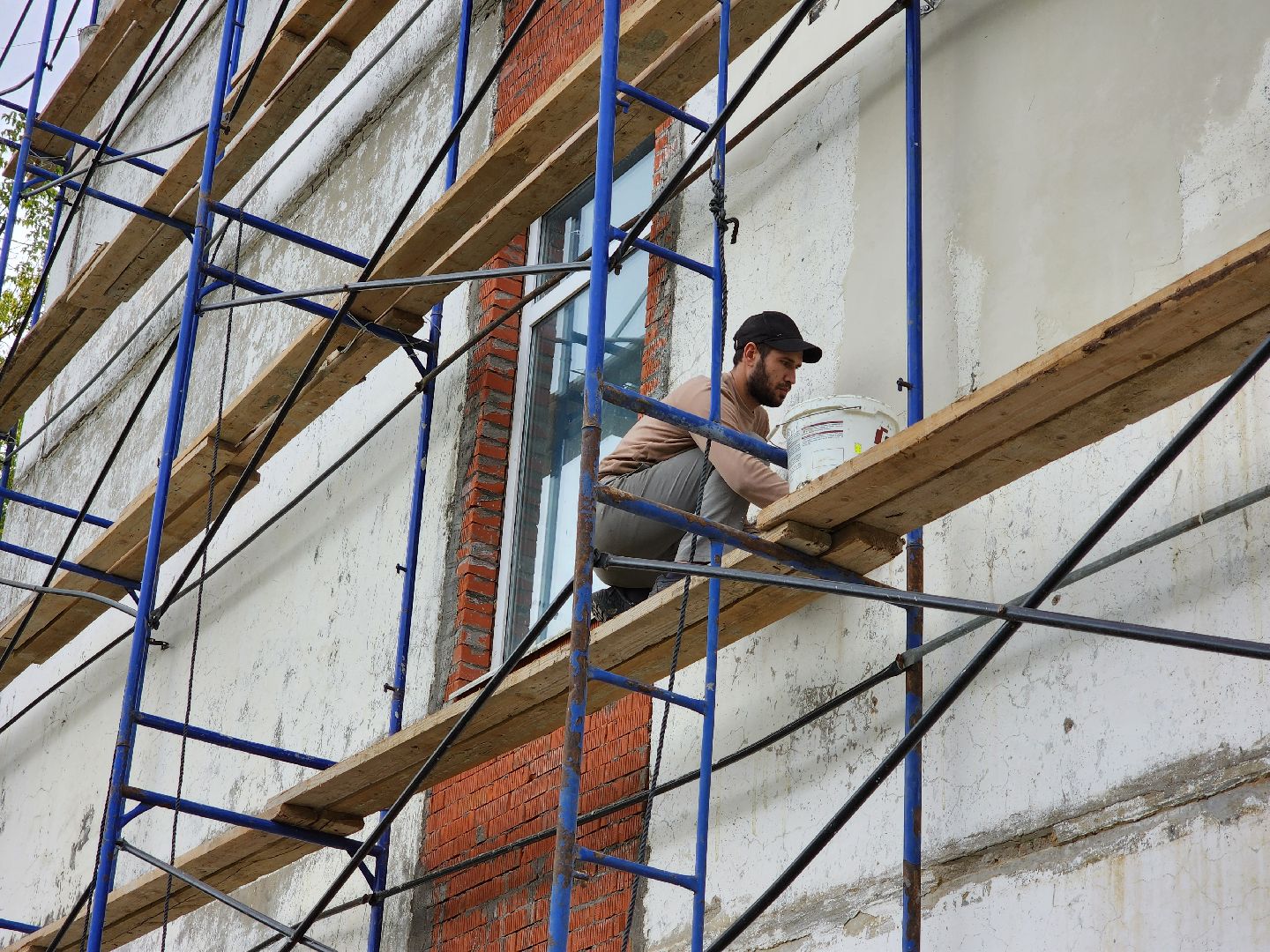 Чехов, школа 8, ремонт фасада, утепление, гидроизоляция, муниципальная программа Образование,герметизация швов,