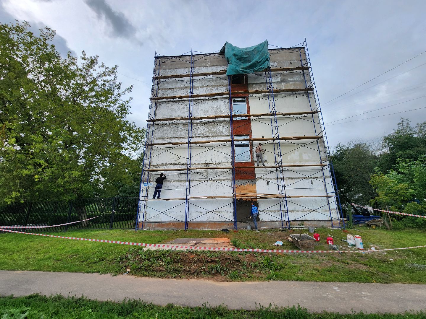 Чехов, школа 8, ремонт фасада, утепление, гидроизоляция, муниципальная программа Образование,герметизация швов,