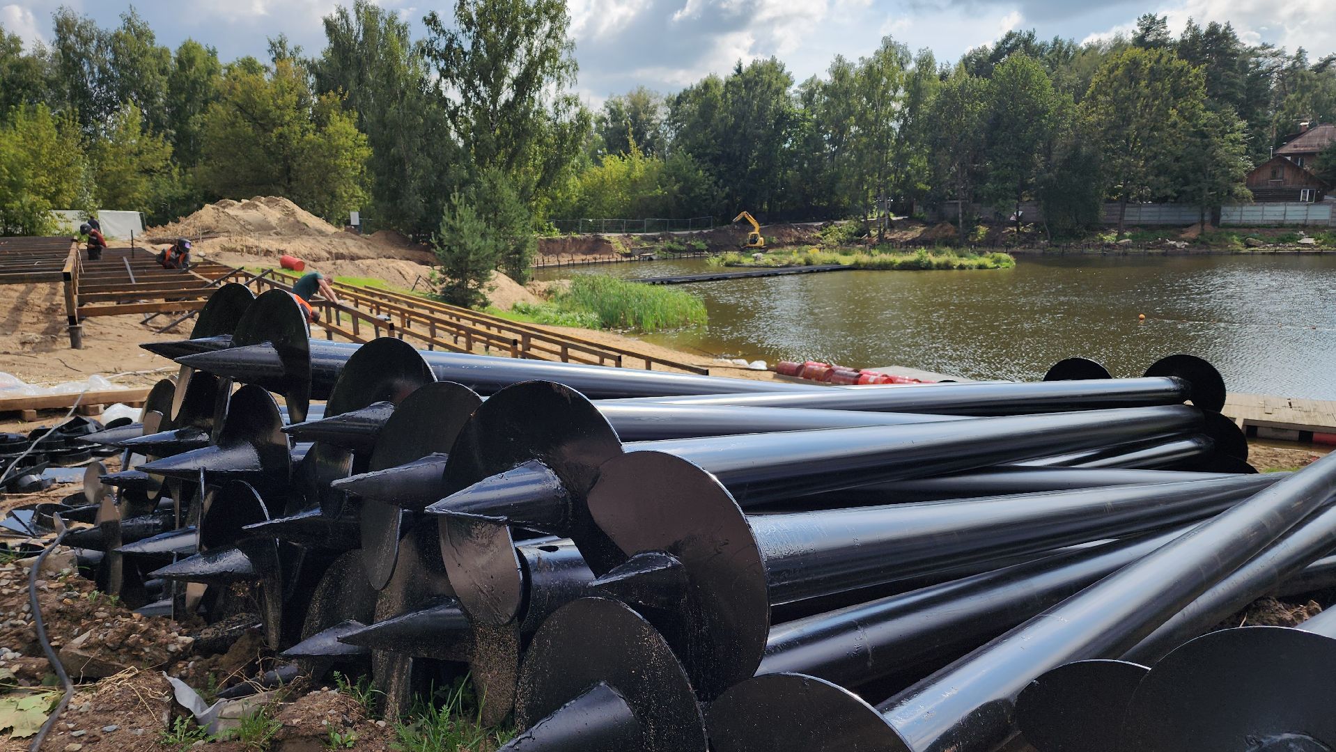 благоустройство, набережная, Лосино-Петровский,