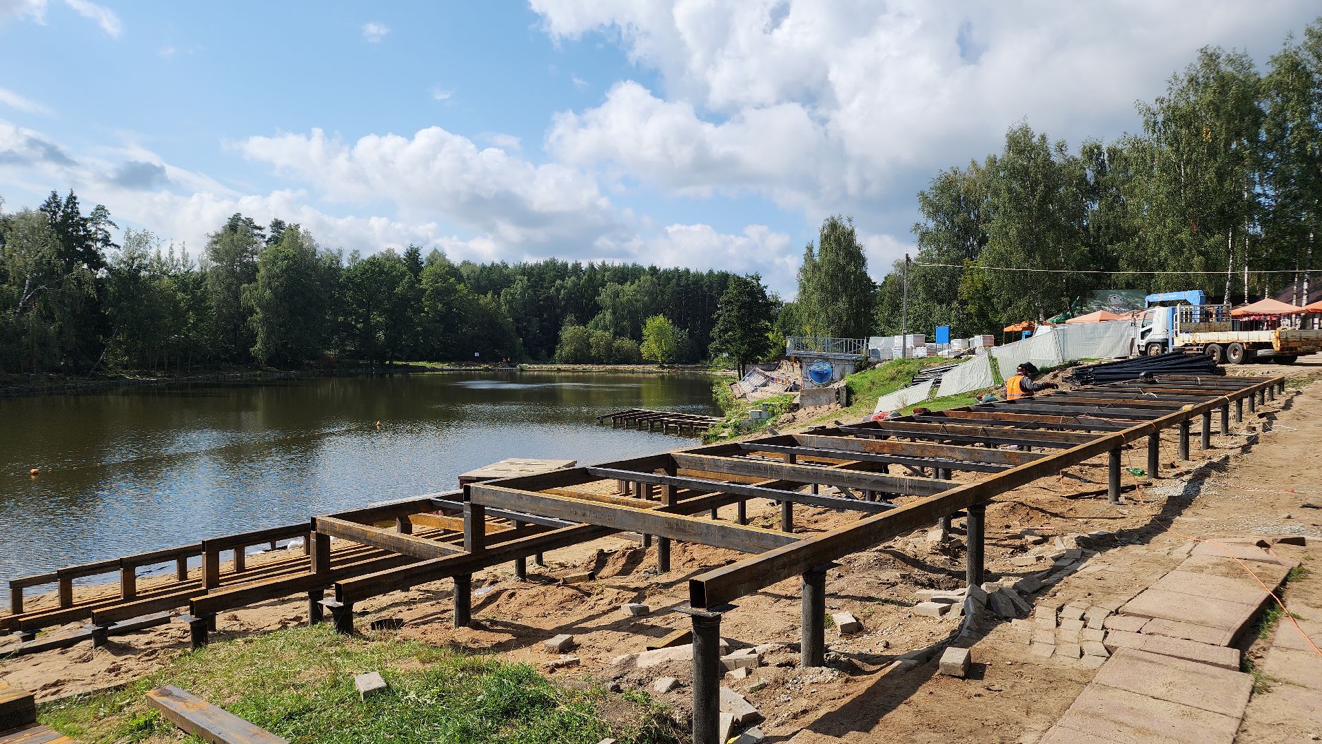 благоустройство, набережная, Лосино-Петровский,