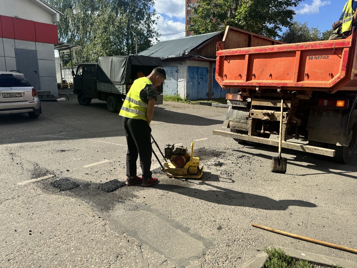 ямочный ремонт, ямочный ремонт дорог, шаховская,