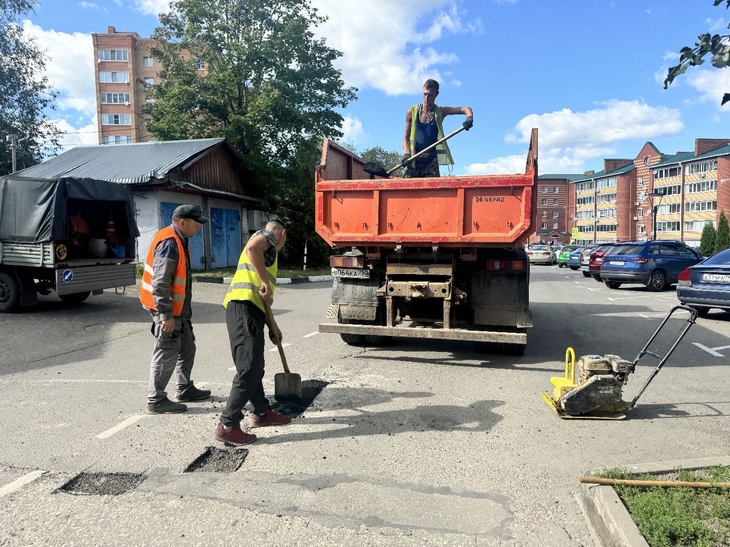 ямочный ремонт, ямочный ремонт дорог, шаховская,