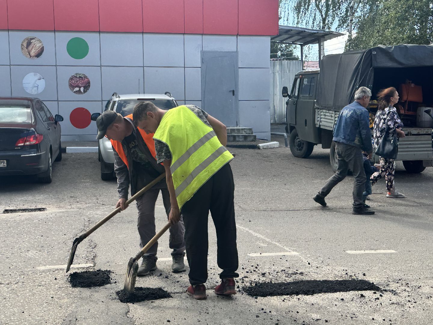 ямочный ремонт, ямочный ремонт дорог, шаховская,