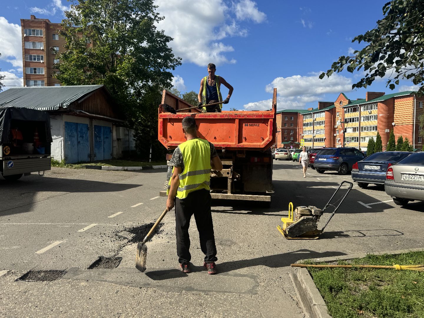 ямочный ремонт, ямочный ремонт дорог, шаховская,