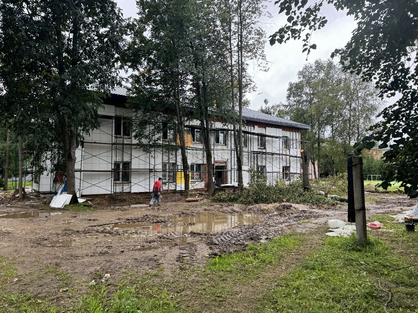 шаховская, строителтство, школа, ремонт школы,