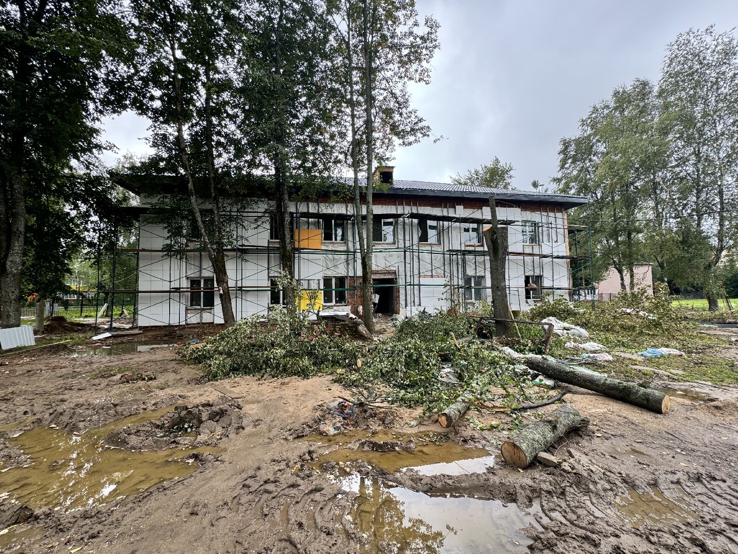 шаховская, строителтство, школа, ремонт школы,