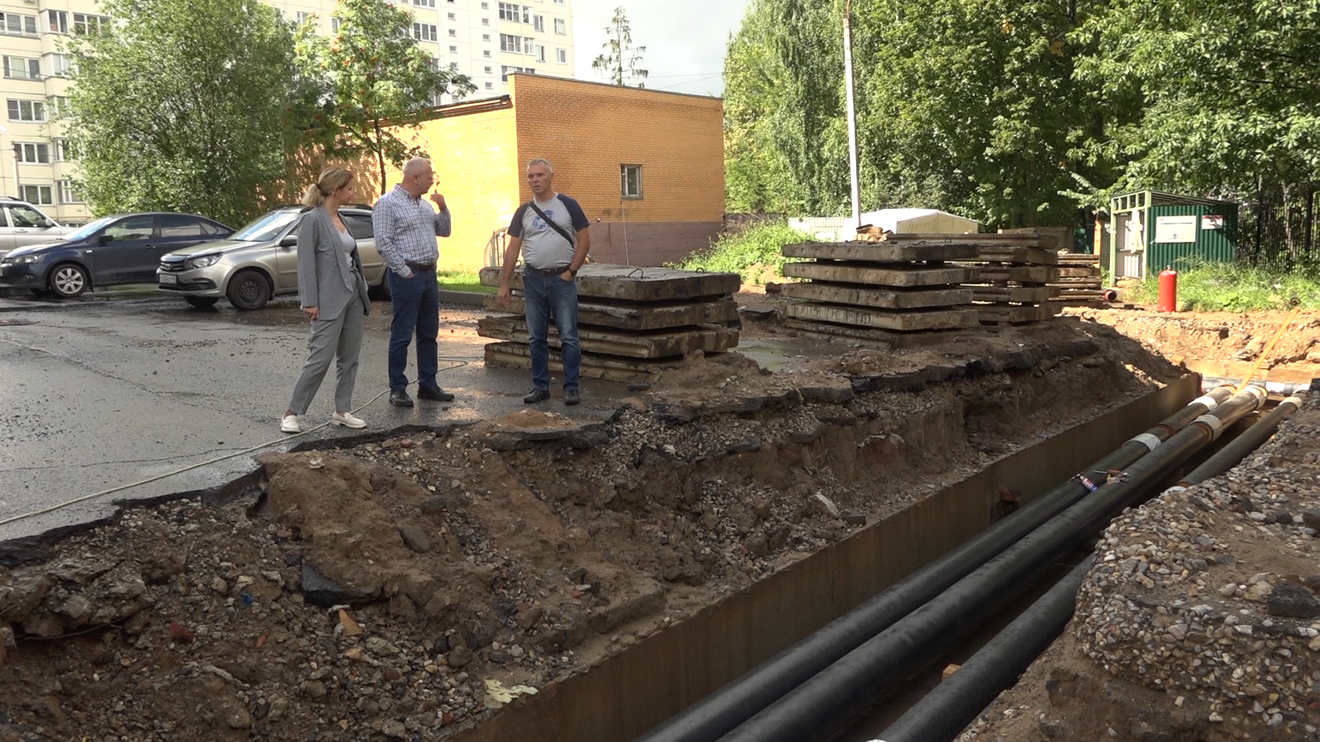 комплексное благоустройство двора, Власиха благоустройство, ул Маршала Жукова Власиха, замена сетей теплоснабжения, Власиха капремонт сетей,