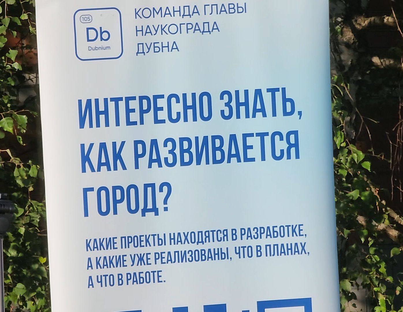 Дубна, выездная администрация, Благоустройство, Глава,