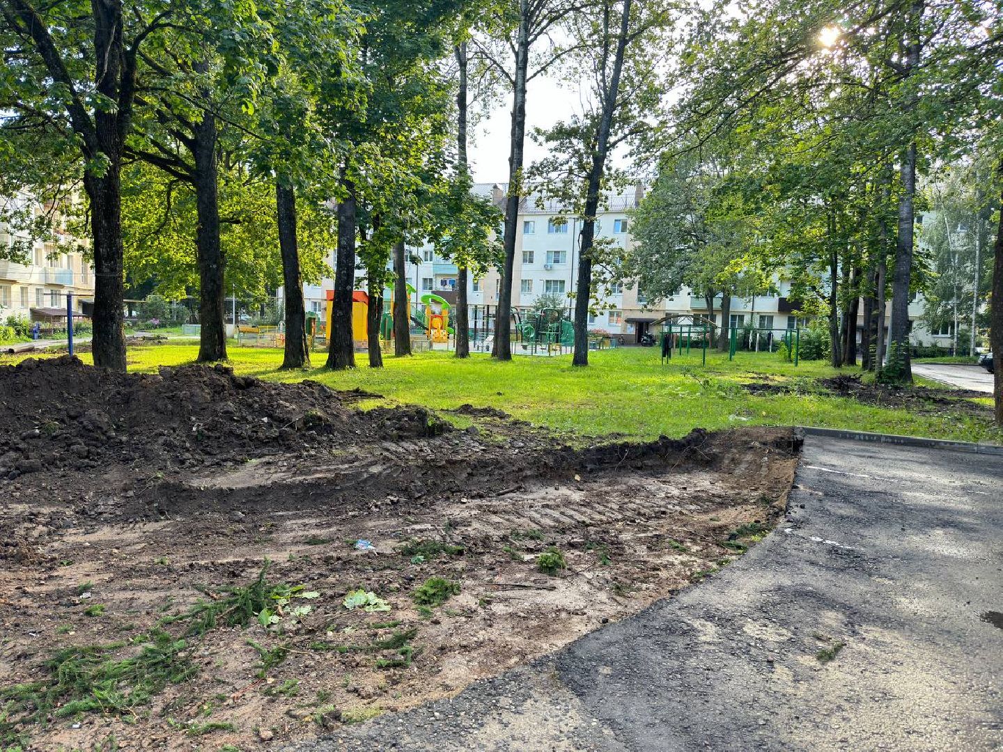 бригада, городской округ восход, асфальт, парковки, благоустроенная территория,