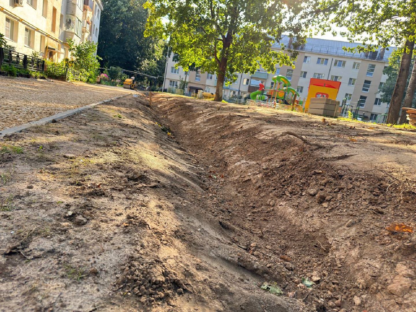 бригада, городской округ восход, асфальт, парковки, благоустроенная территория,