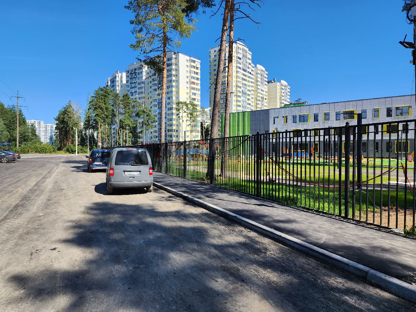 раменское, дороги, тротуар к новой школе на улице Высоковольтной,